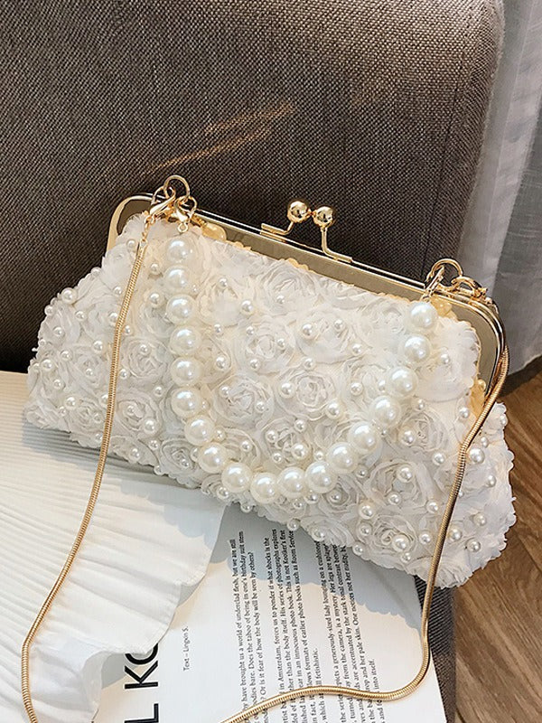 Pearl Trendy Korean Style Versatile Lady Rivet Bags