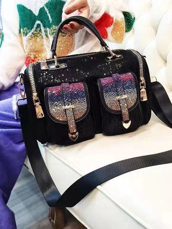 Women's Rhinestone Sequins Trendy Large Capacity Versatile Women's Handbag