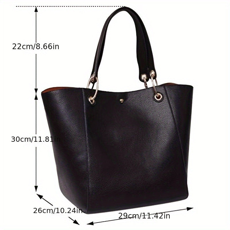 Women's Capacity Fashion Hand Simple Commute Solid Color Women's Shoulder Bag