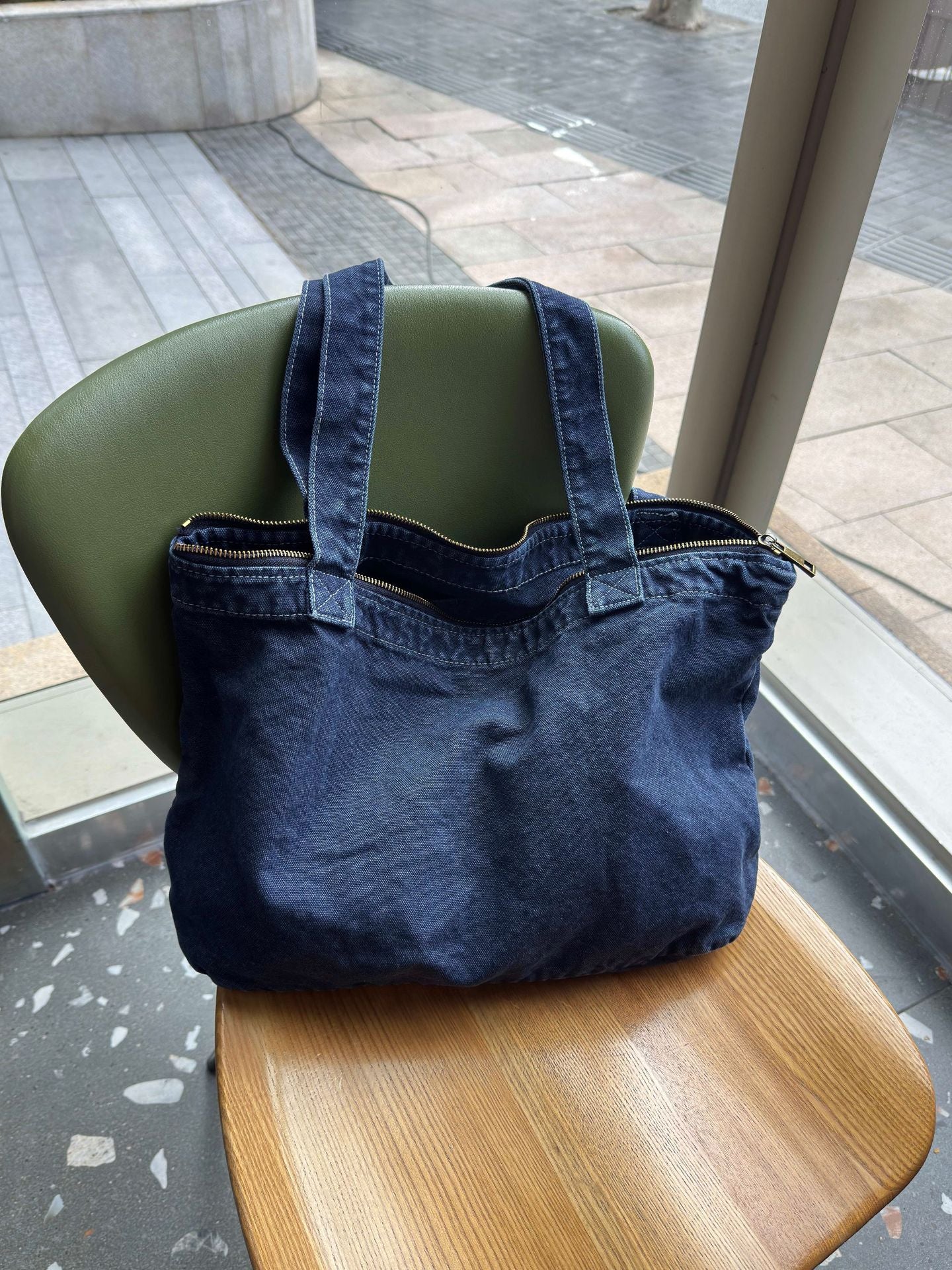 Washed Canvas Commuter Shopping Denim For Bags