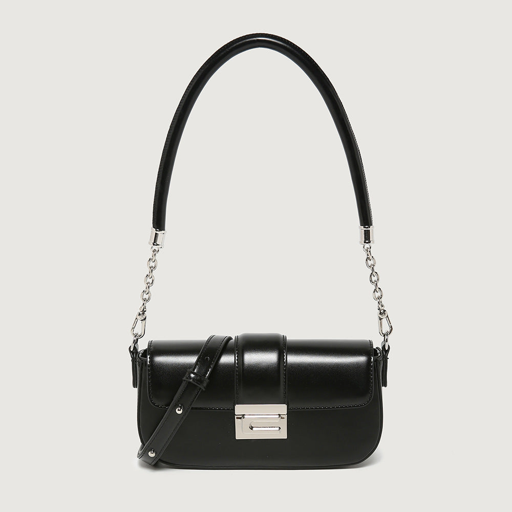 Women's High-grade Niche Harmonica Chain French Stick Women's Shoulder Bag