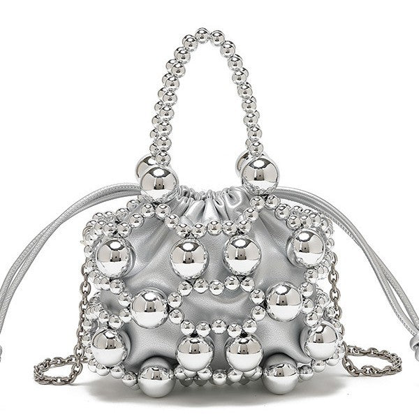 Women's Minority Fashion Hand Beaded Trendy Unique Bucket Bags