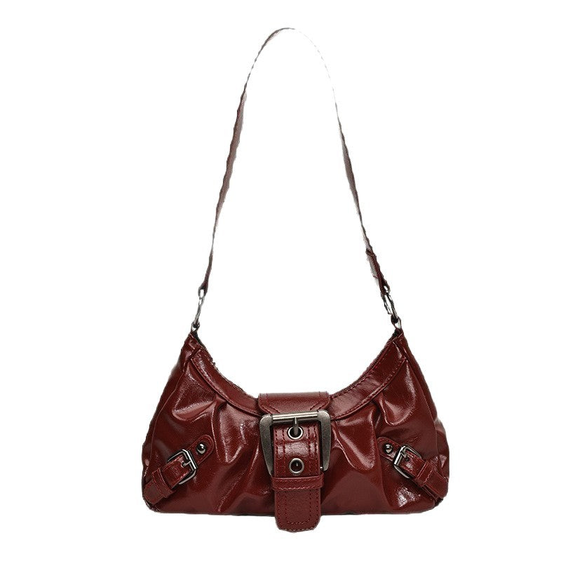 Spring Style Retro Hot Waste Soil Distressed Two-color Women's Shoulder Bag