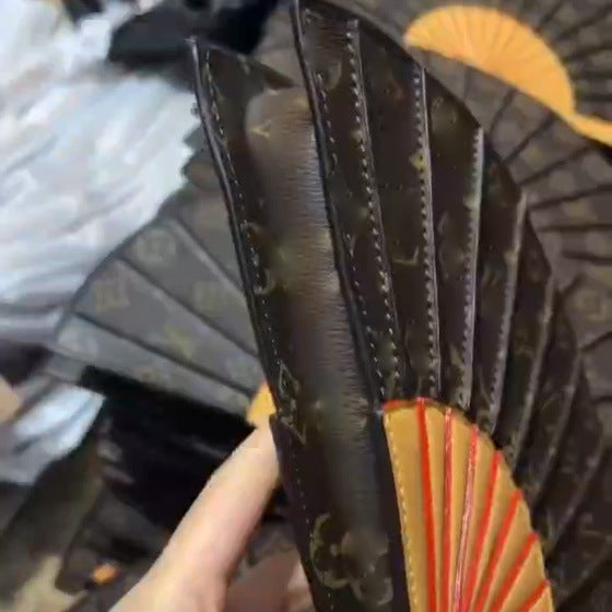 Women's Genuine Leather Chinese Style Fan Trendy Women's Handbag