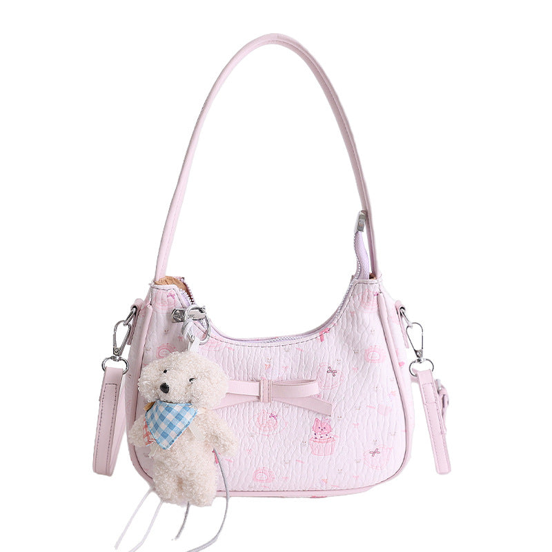 Women's Girly Style Design Cartoon Printed Fashion Small Square Bag