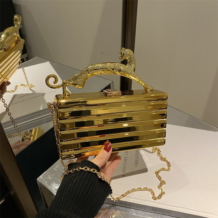 Women's Acrylic Fashion Ice Crack Personality Tide Dinner Bag