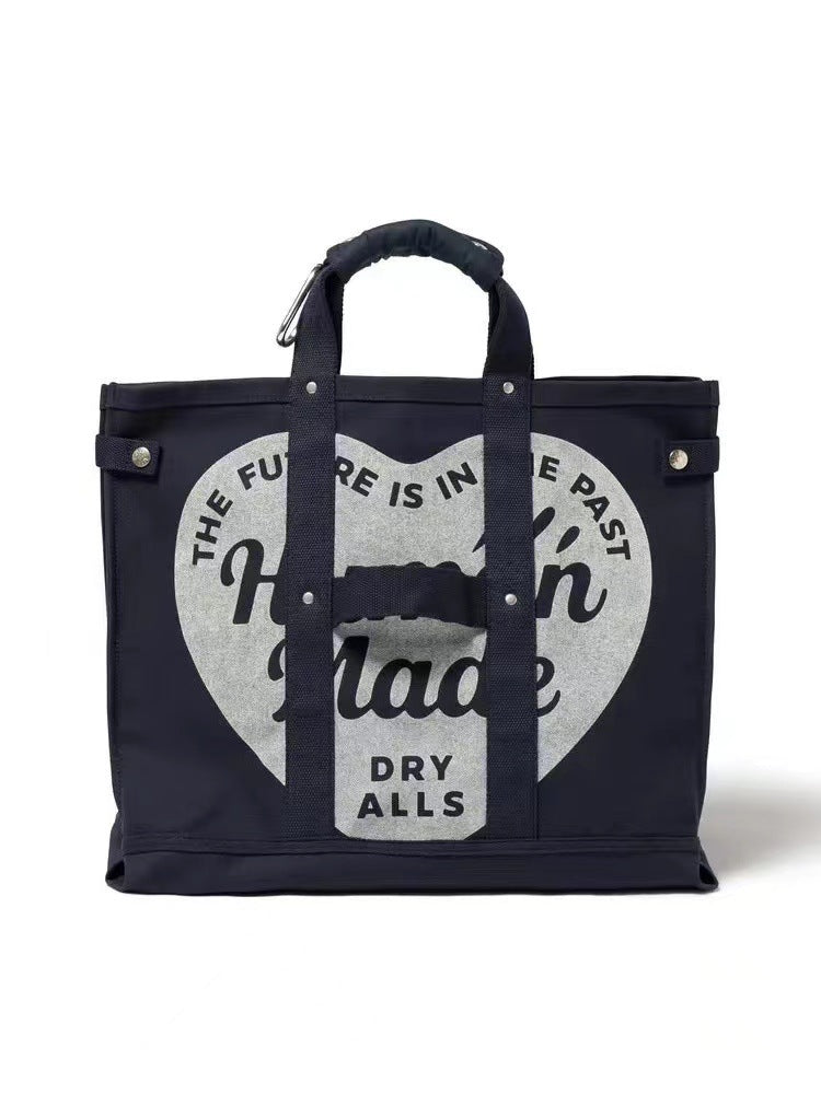 Graceful Cool Tooling Love Logo Canvas Handbags