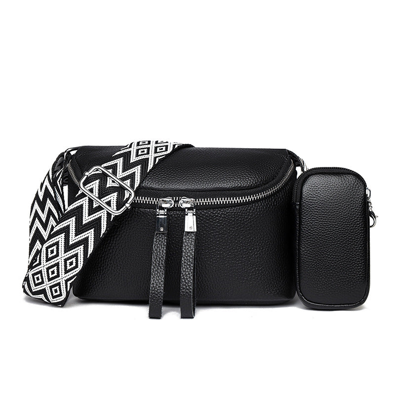 Women's Korean Style Niche Saddle First Layer Cowhide Fashion Bags