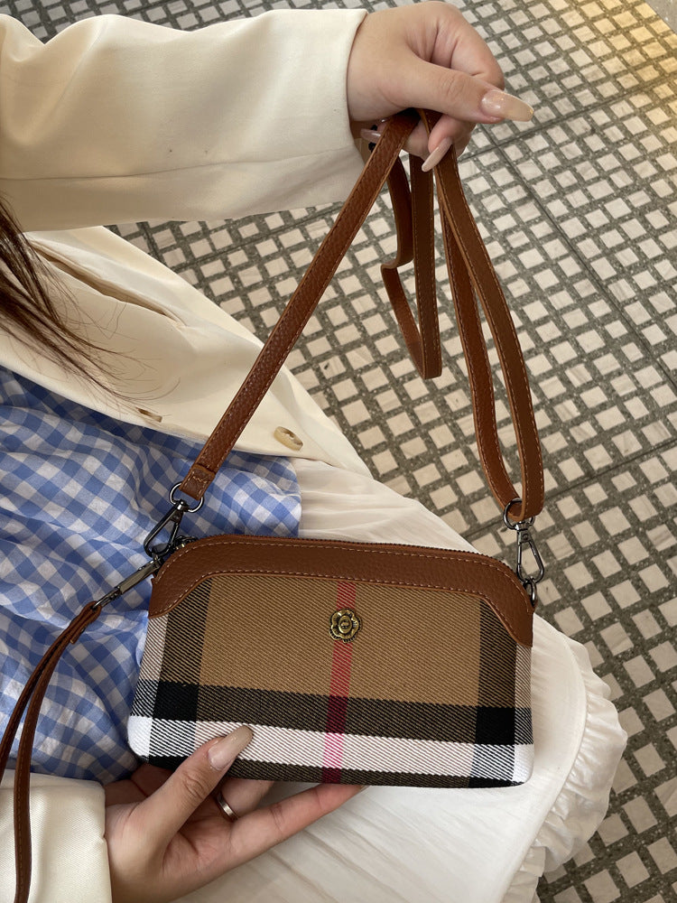 Women's Plaid Good-looking Large Capacity Mobile Light Phone Bags