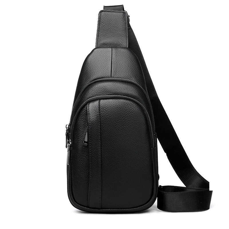 Men's Leather Leisure Top Layer Cowhide Men's Chest Bags