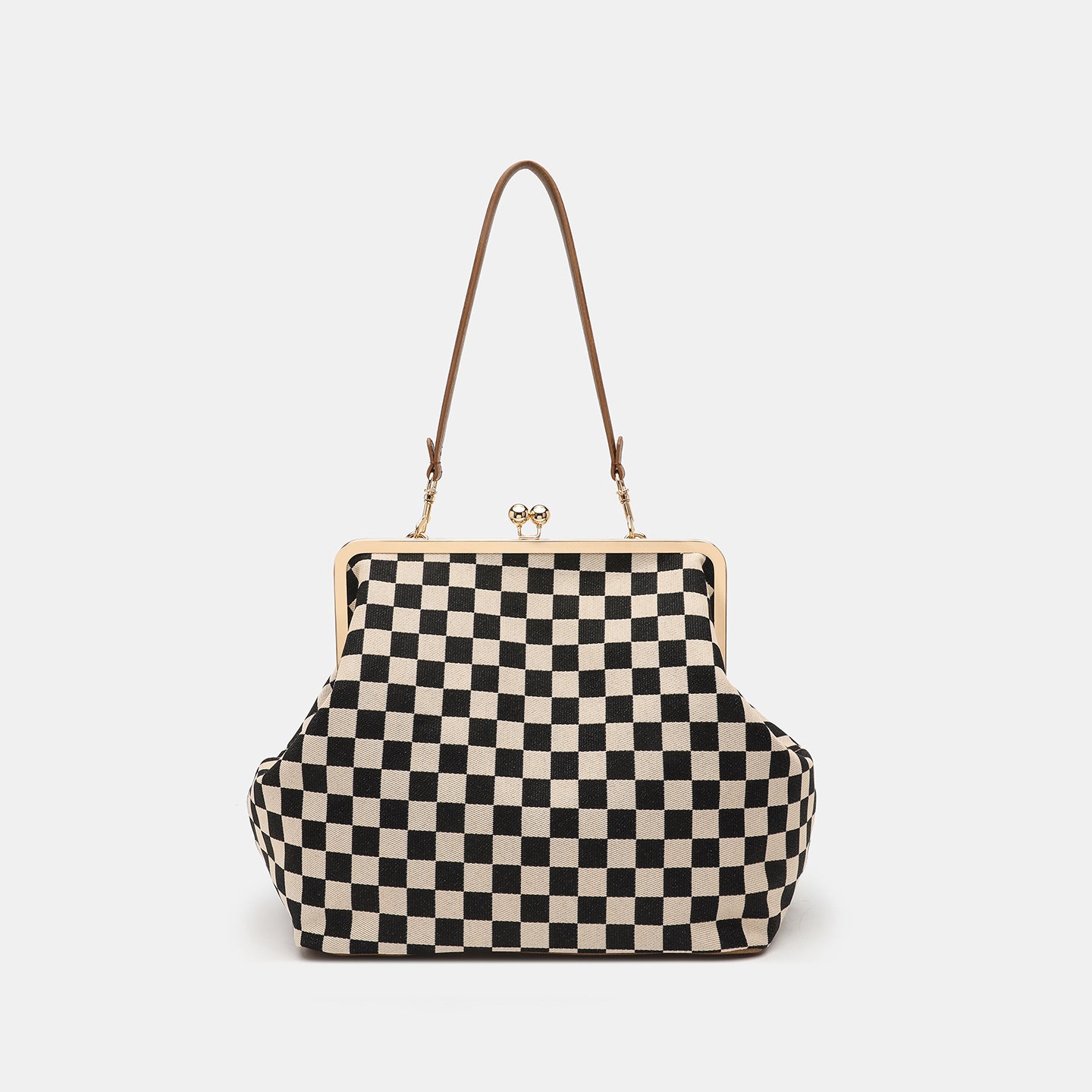 Women's Luxury Minority Design Clip Chessboard Lattice Dinner Large Women's Clutch