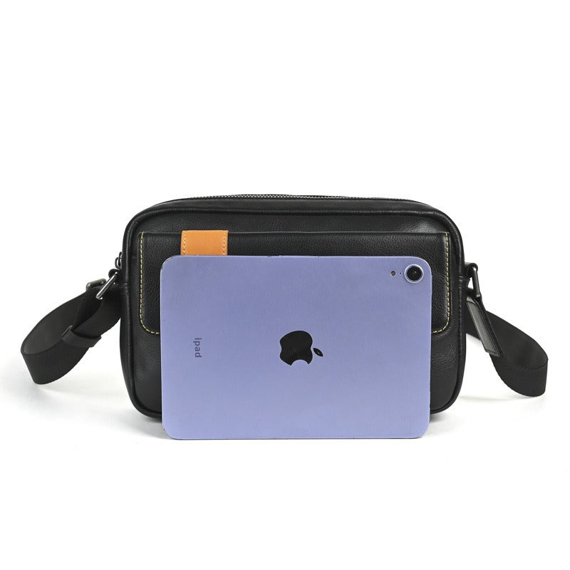 Men's Retro Horizontal Trendy Commuter Riding Men's Shoulder Bag