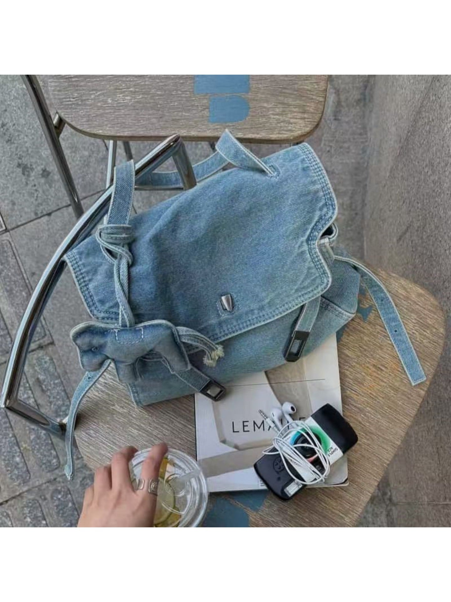 Denim Fashion Large Capacity Commuter Vintage Bags