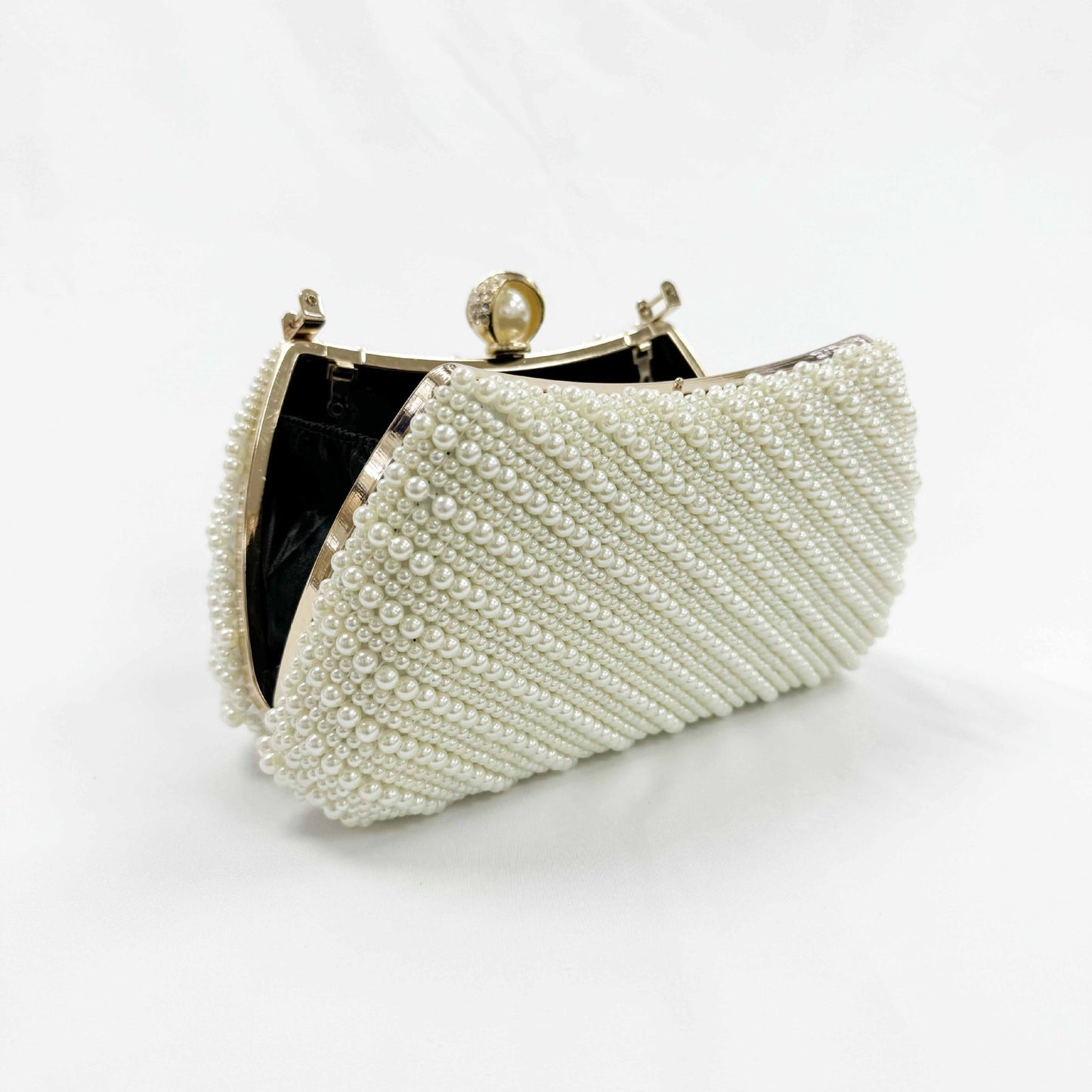 Women's Fashion Handmade Beaded Imitation Pearl With Dinner Bag