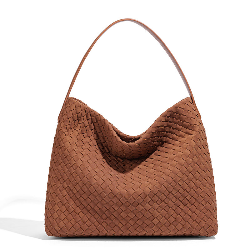 New Frosted Hand-woven Fashionable Large Capacity Handbags
