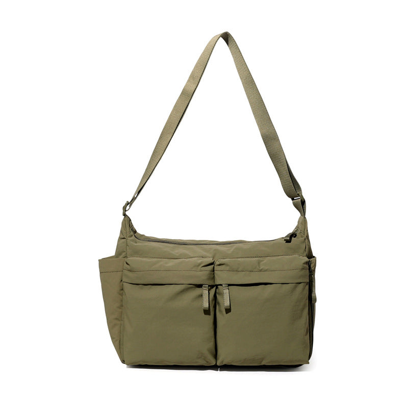 Women's & Men's Simple Waterproof Large Capacity Nylon Cloth Women's Messenger Bag