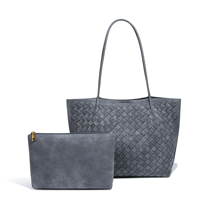 Women's Capacity Retro Woven Korean Style Trendy Tote Bags