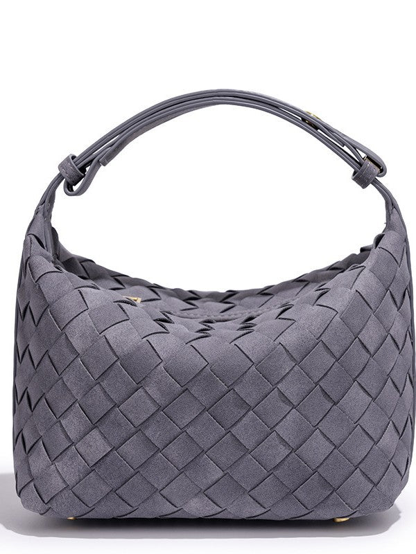 Hand-woven Design High Sense Lunch Box Fashion Frosted One Solid Women's Shoulder Bag