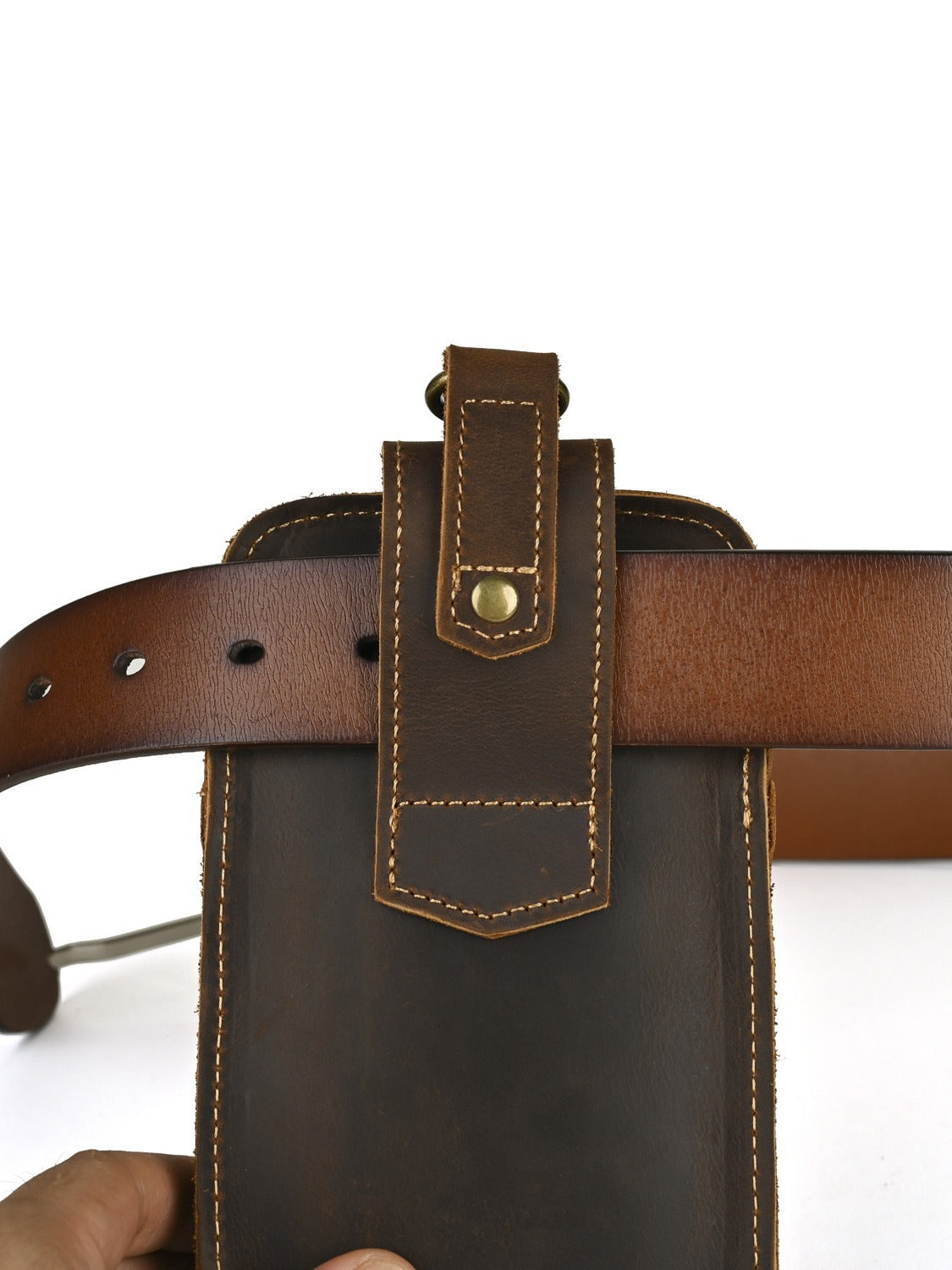 Leather First Layer Cowhide Wear Hanging Phone Bags
