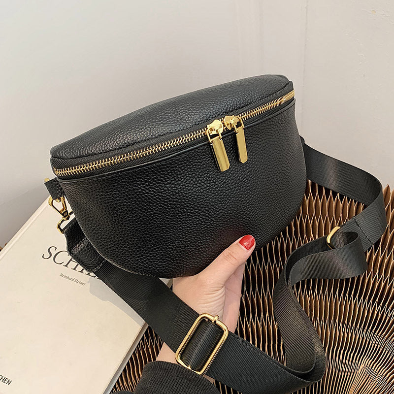 Women's Korean Style Black Summer Popular Fashion Women's Chest Bag, Fanny Pack