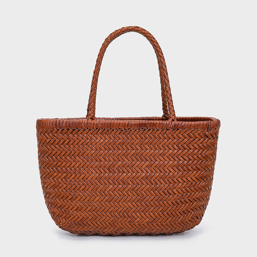 Women's Woven Genuine Leather Retro Style Bags