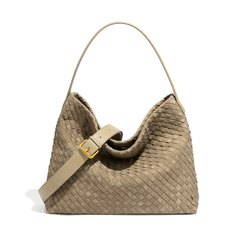 Women's Fashion Large Capacity Hand-woven Commuter Texture Bags