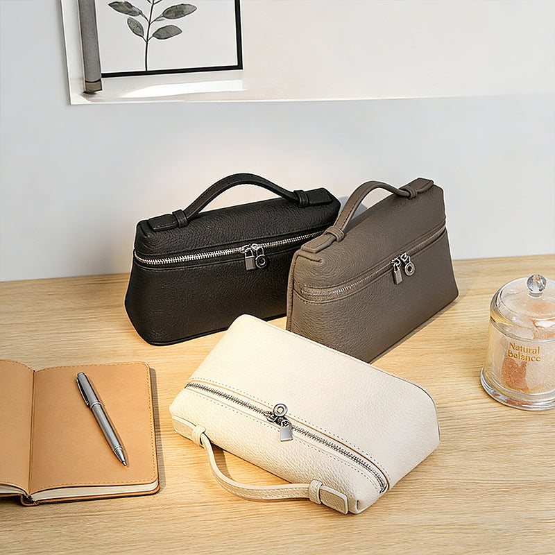 Simple Leather Niche High Sense Box Women's Handbag