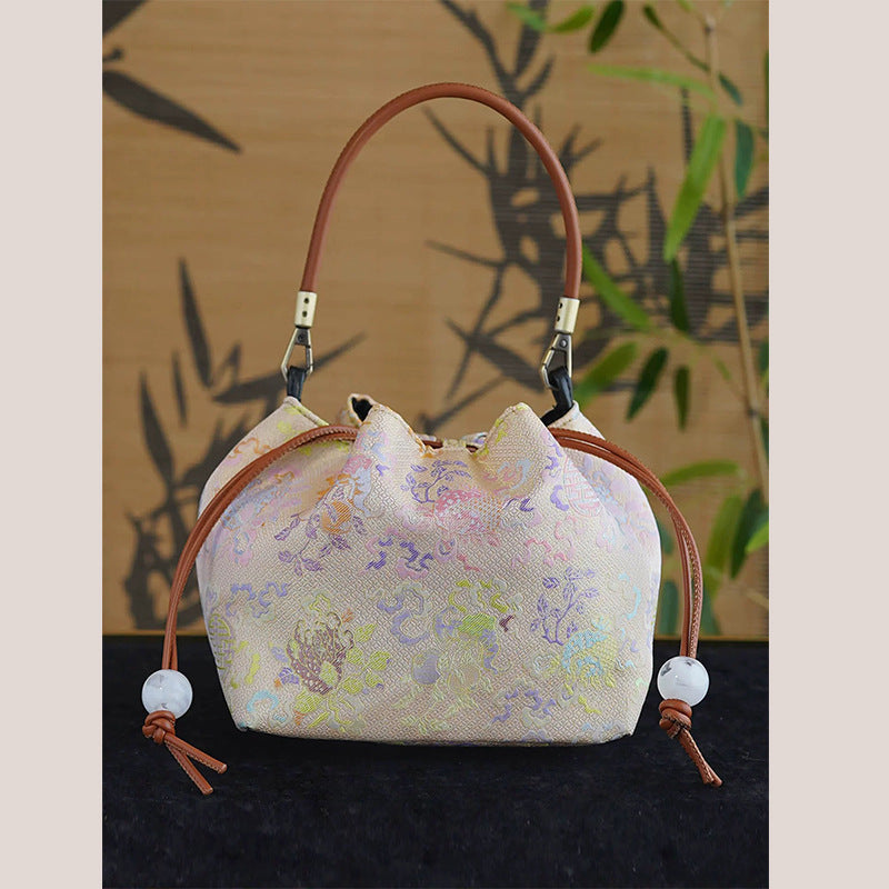 Women's Mulberry Silk National Fragrant Cloud Yarn Handbags