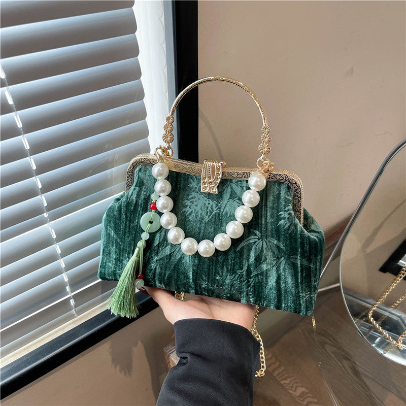 Republic Of China Advanced Chinese Style Cheongsam National Portable Clip Women's Messenger Bag