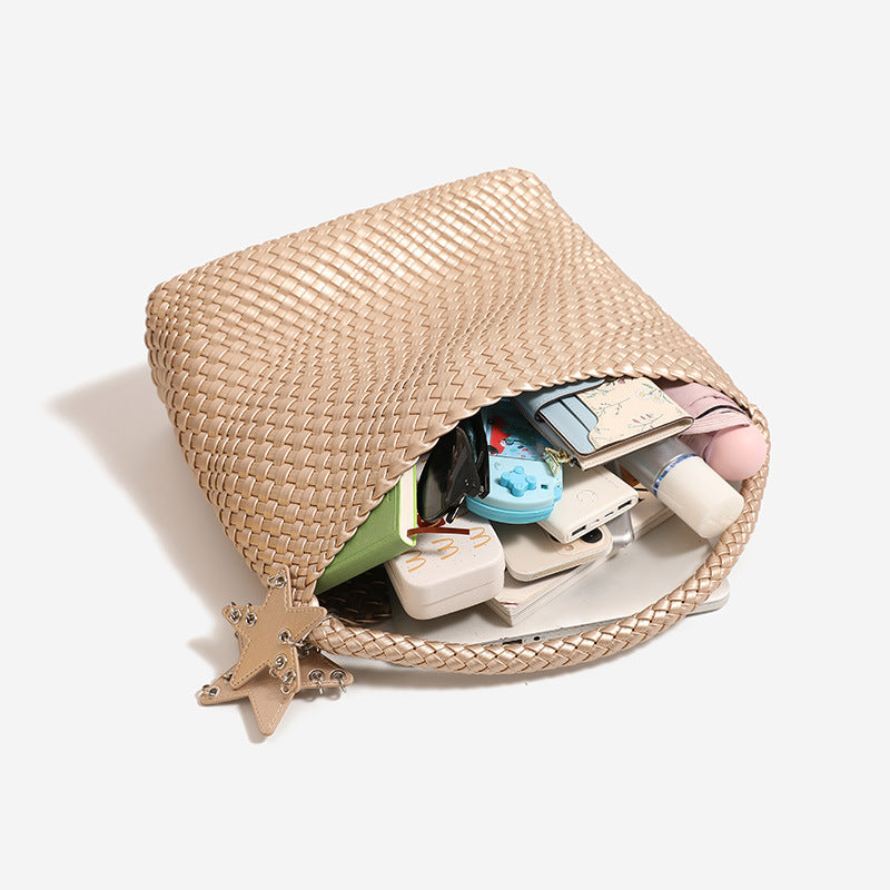 Hand-woven Large Capacity Trendy Underarm Mother Bags