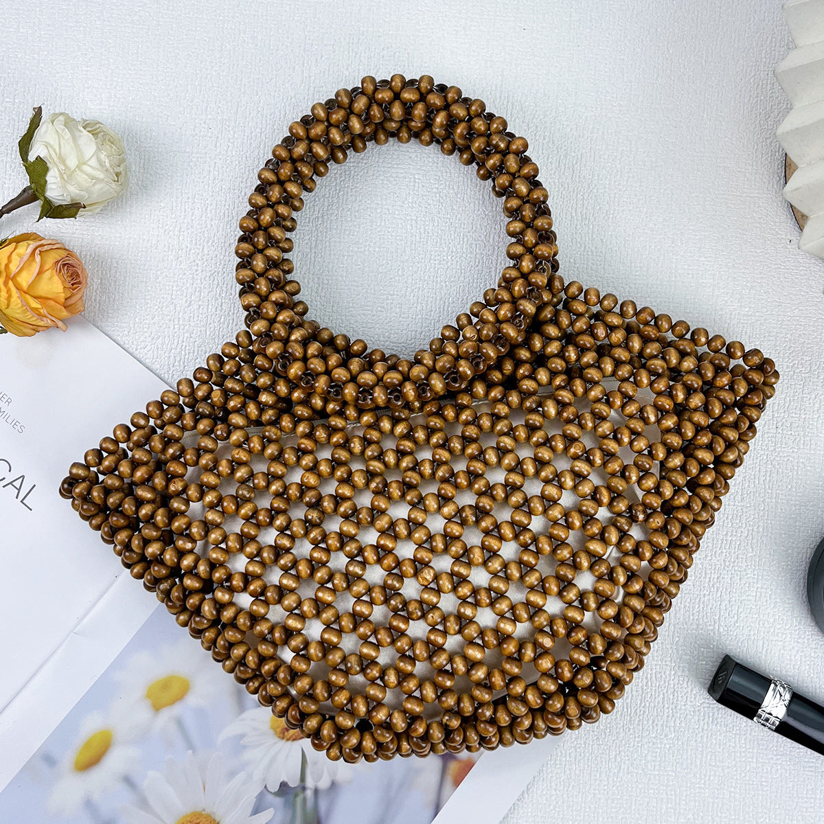 Design Handmade Beaded Weave Retro High-grade Women's Handbag