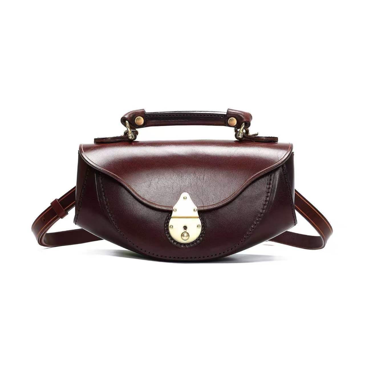 Women's Saddle Design Boat Versatile Retro Women's Handbag