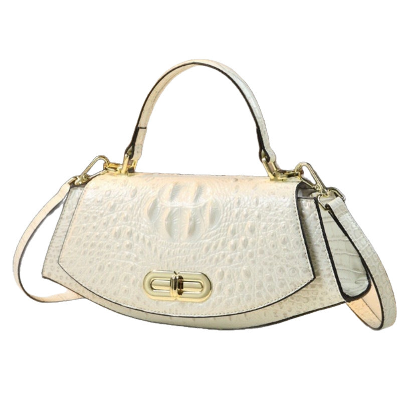 Women's Gold Ingot Mother Alligator Print Bags