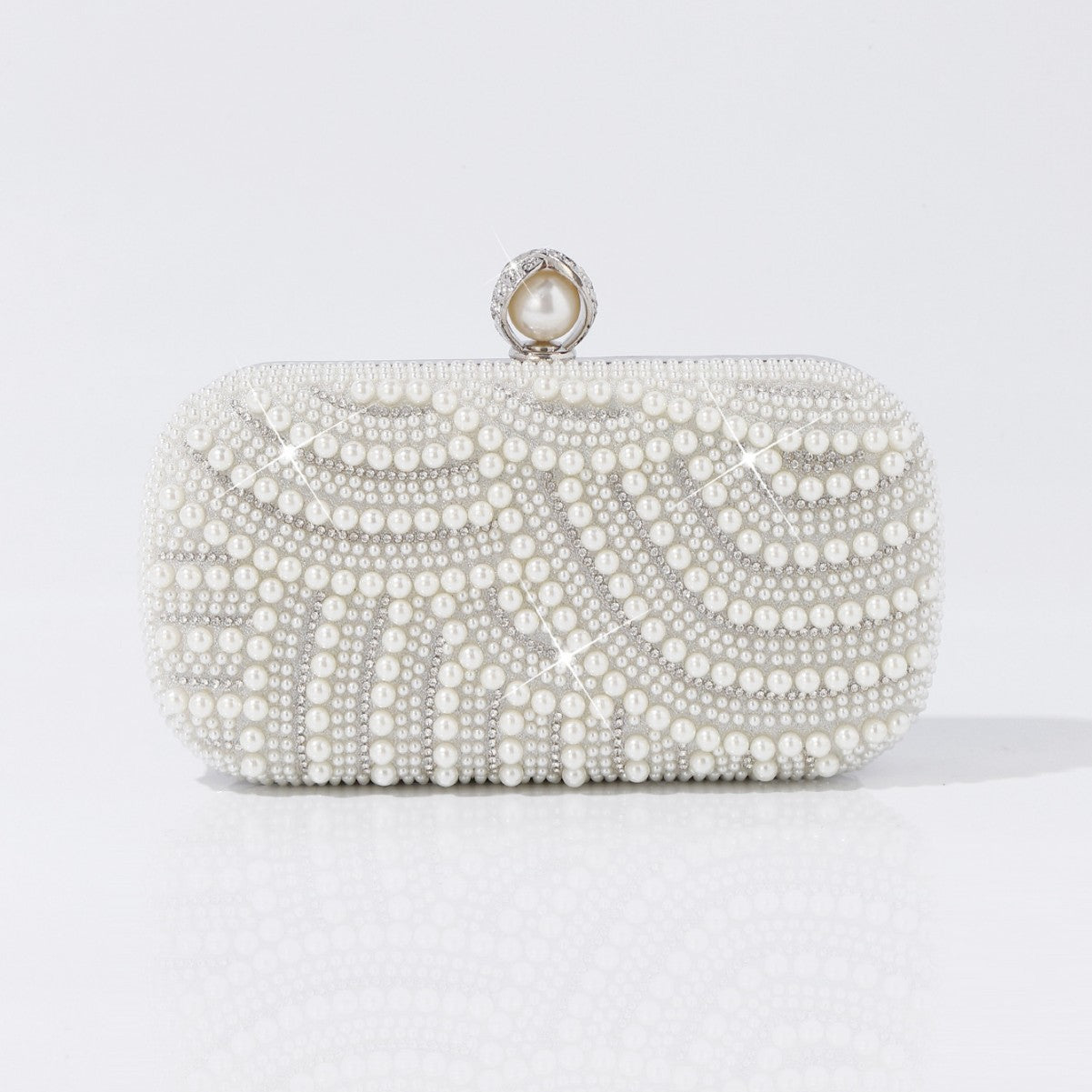 Vintage Pearl Beaded Cheongsam Clutch Party Bags