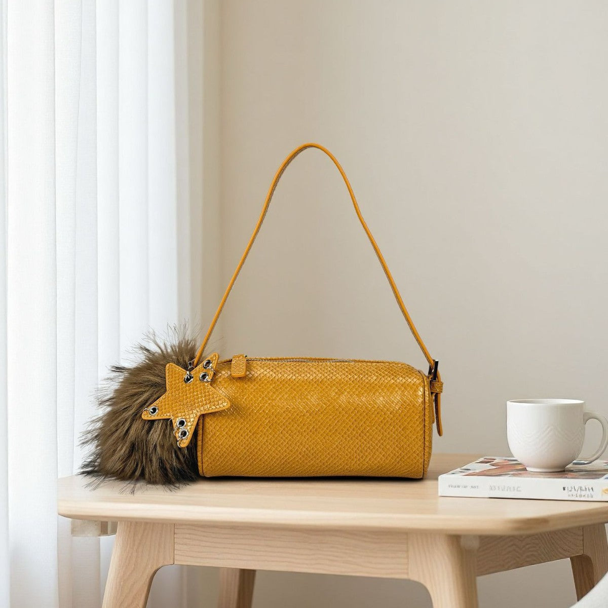 Unique Pencil Mini Cylinder Portable Cell Women's Messenger Bag