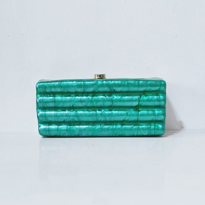Women's Horizontal Simple Acrylic Solid Color Party Banquet Bags