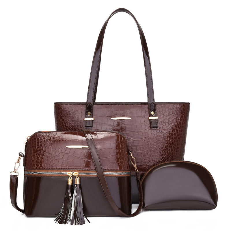 Women's Capacity Match Sets Fashion Popular Stitching Portable Women's Handbag