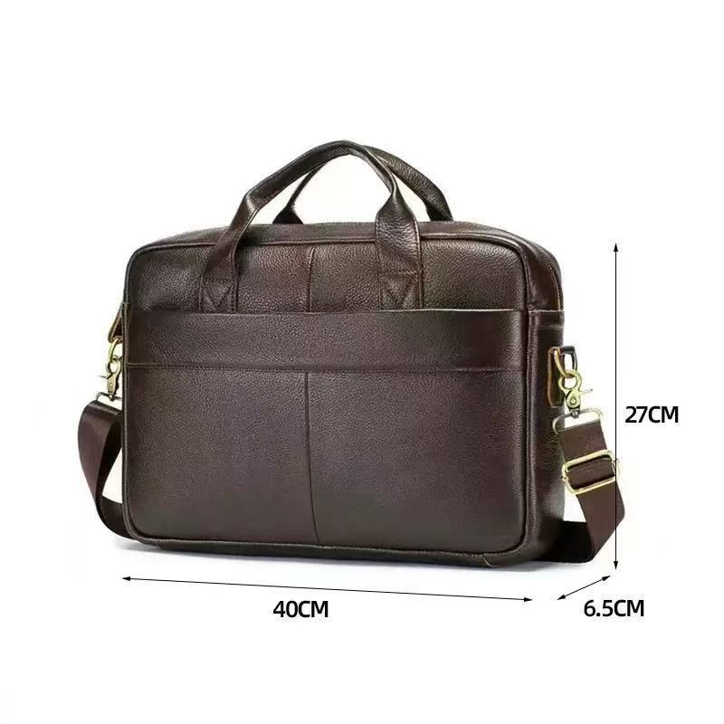 Men's Business Leather First Layer Cowhide Men's Briefcase