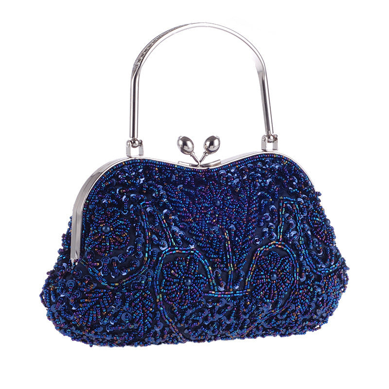 Women's Chinese Style Ethnic Beaded Old Party Clutch Dinner Bag