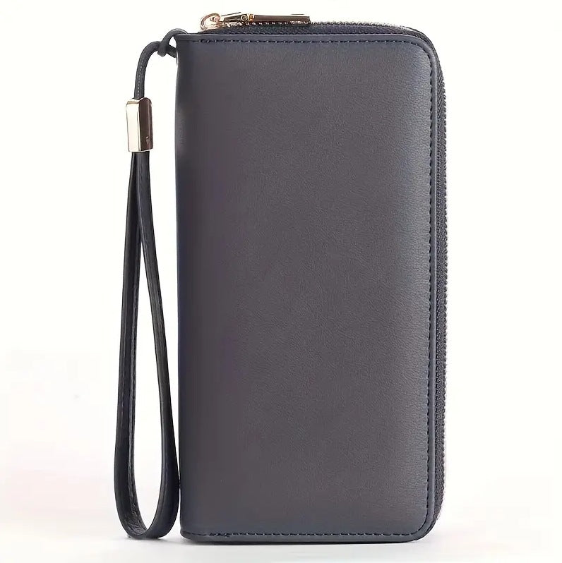 Long Pu Leather Multifunctional Clutch Bank Storage Double Ladies Wallet