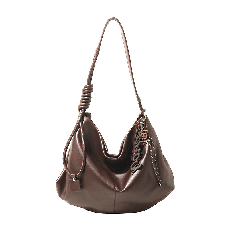 Women's Minority Large Capacity Soft Leather Commuter Underarm Shoulder Bags
