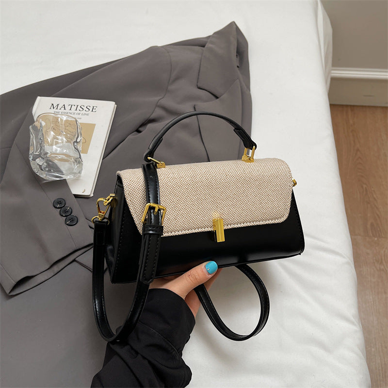 Women's Textured Commute Minimalist Spring Retro Solid Small Square Bag