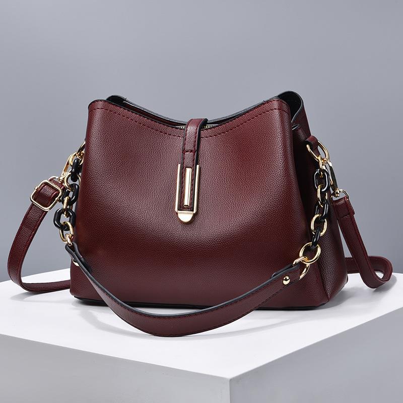 Women's Fashion Large Capacity Textured For Bucket Bags
