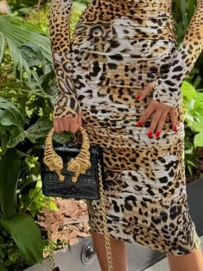 Fashion Creative Durable Tiger Crocodile Pattern Shoulder Bags