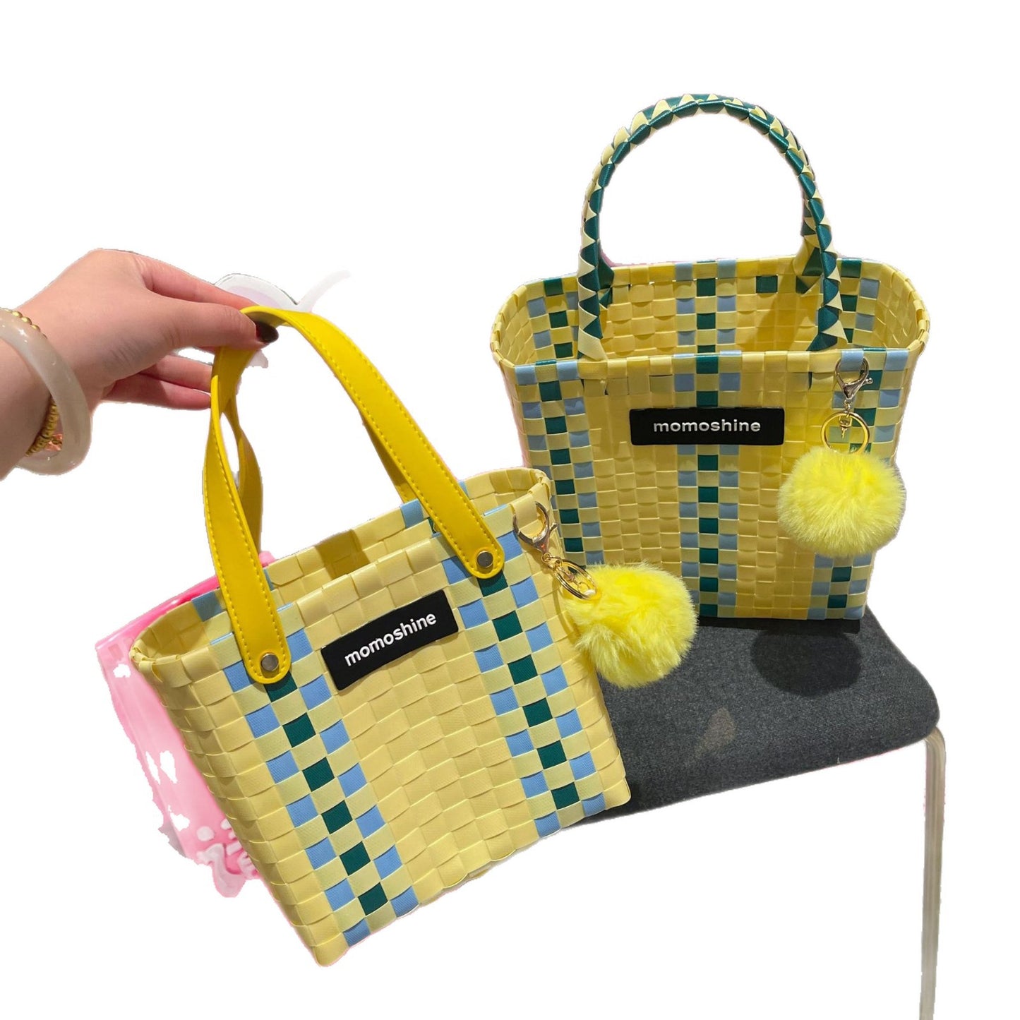 Women's Trendy Vegetable Basket Hand Carrying Holding Women's Handbag