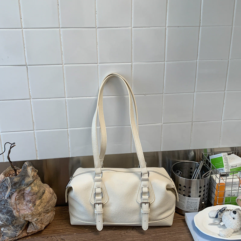 Women's Niche High-grade Simple Commute Bowling Large Capacity Women's Shoulder Bag