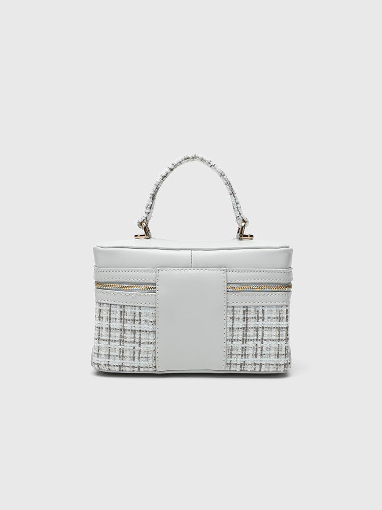 Women's Box Woolen Fabric Chain Stylish Advanced Small Square Bag