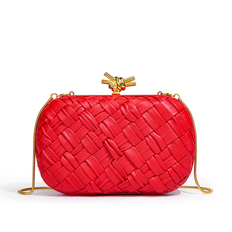 Women's Woven Clutch Fashion Banquet Chain For Dinner Bag