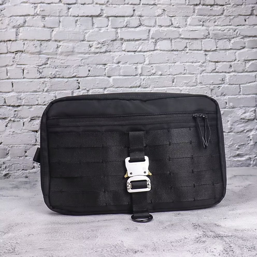 Men's Black High Street Hip Hop Shoulders Sports Satchel, Hanging Bag