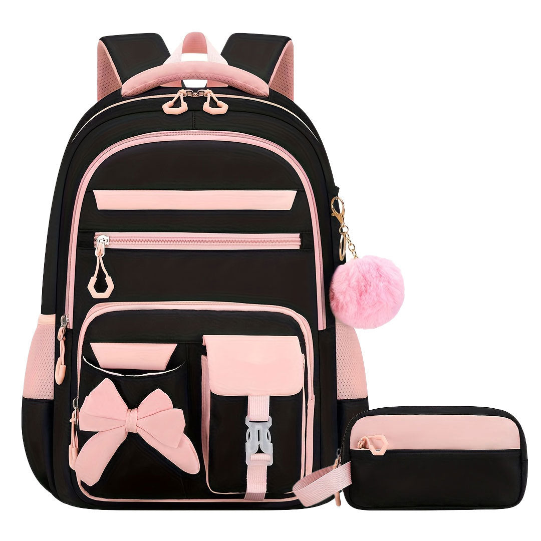 Cute Butterfly Three-piece Set Large Capacity Spine Protection Backpacks